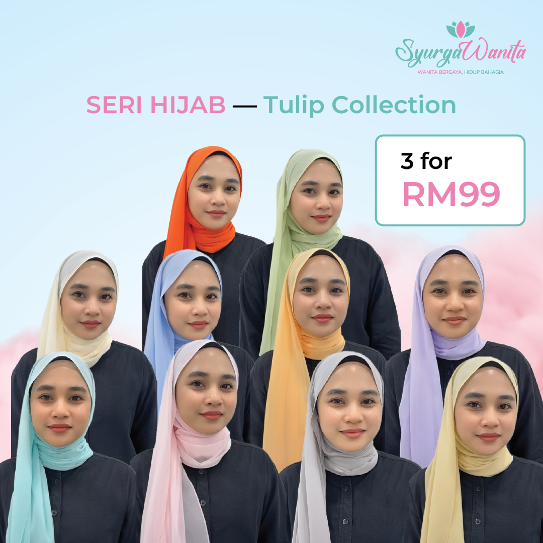 Seri Hijab — Tulip Collection (BUY 3 FOR RM99)